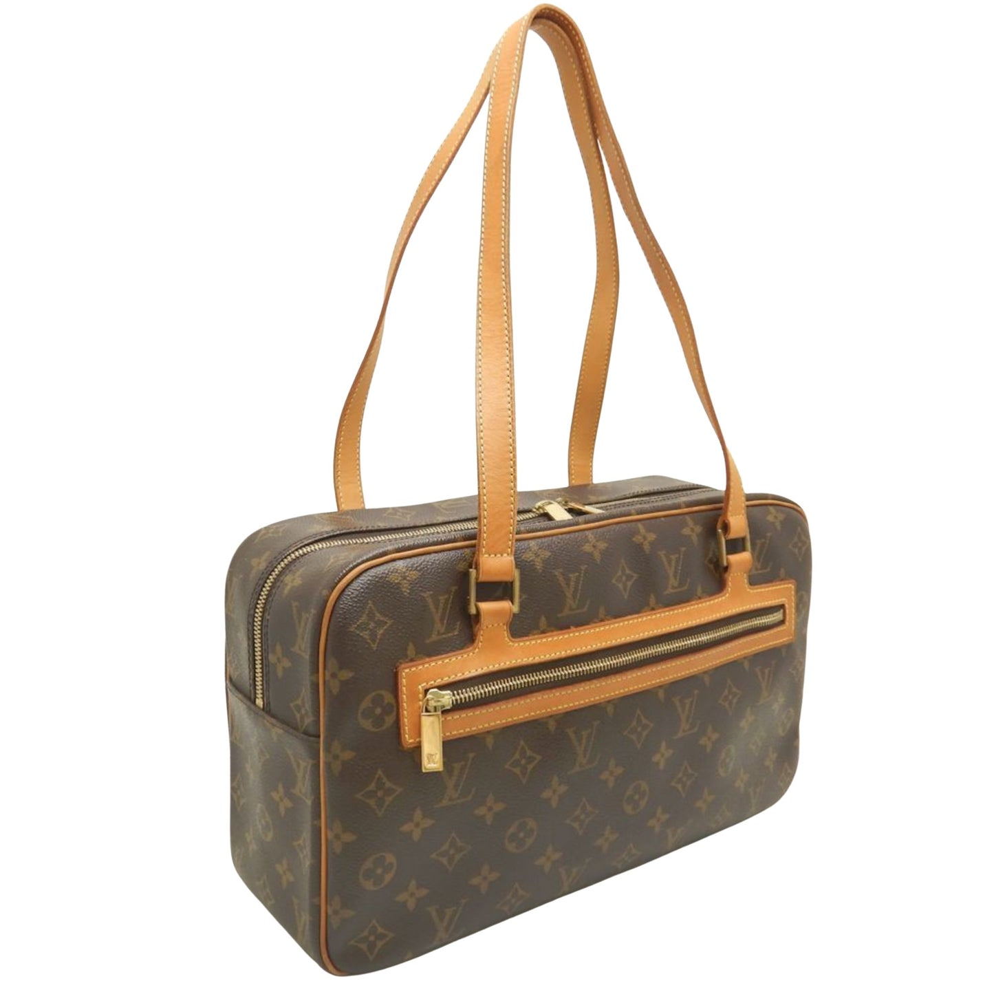 Louis Vuitton Cité, Brown, Canvas, shoulder