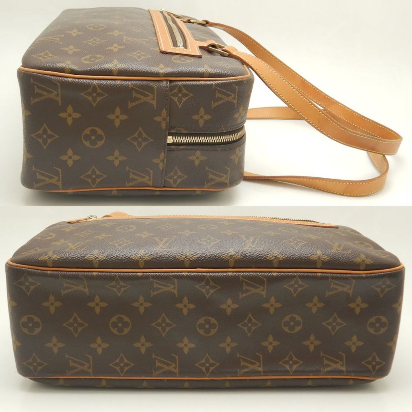 Louis Vuitton Cité, Brown, Canvas, shoulder