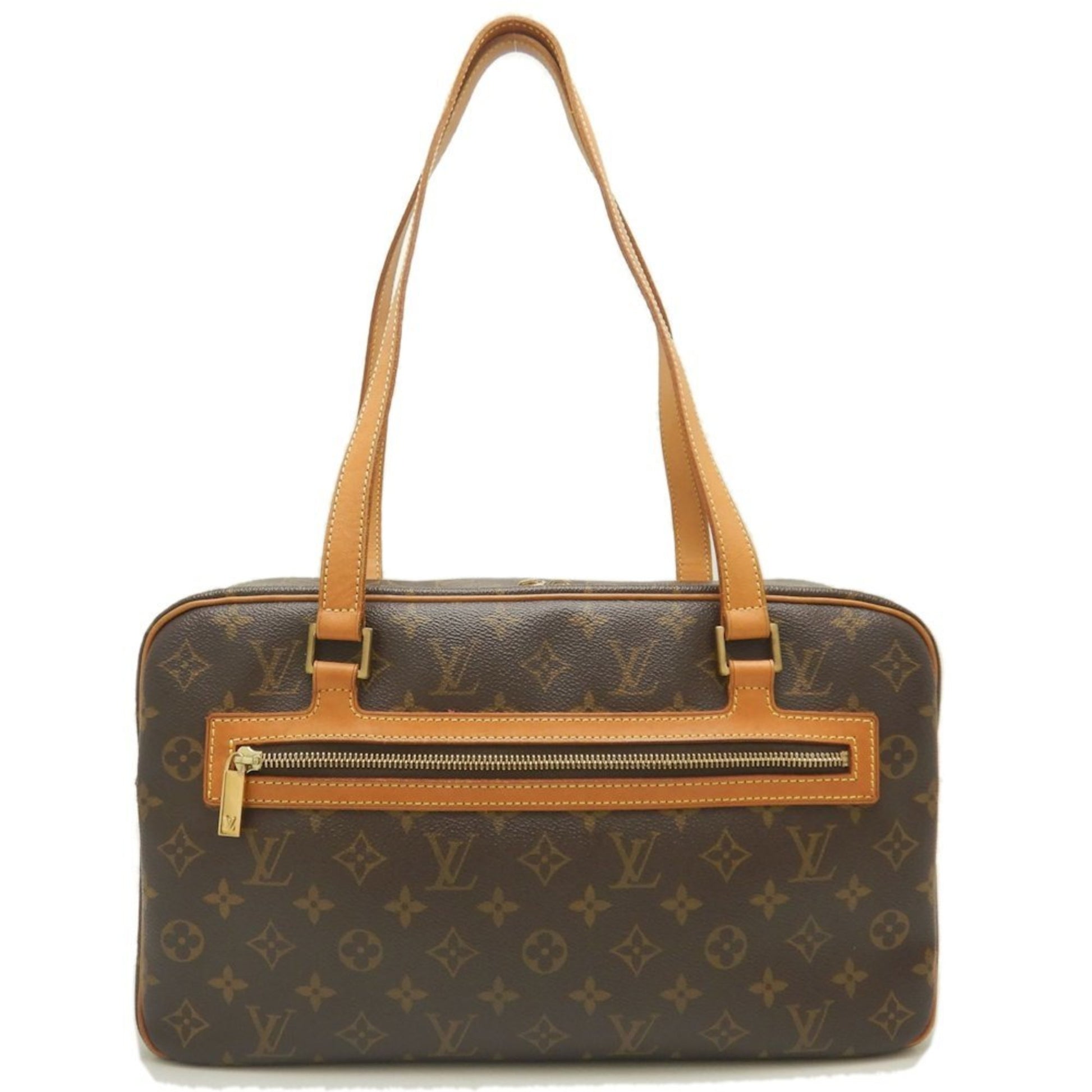 Louis Vuitton Cité, Brown, Canvas, shoulder