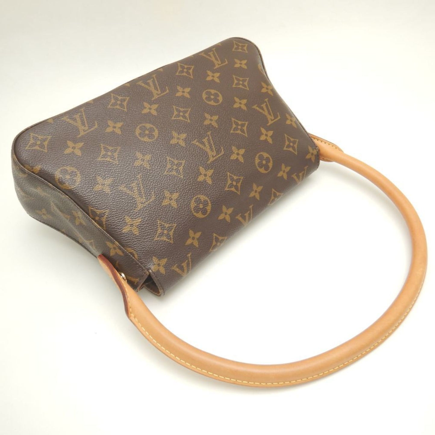 Louis Vuitton Mini looping, Brown, Canvas, shoulder