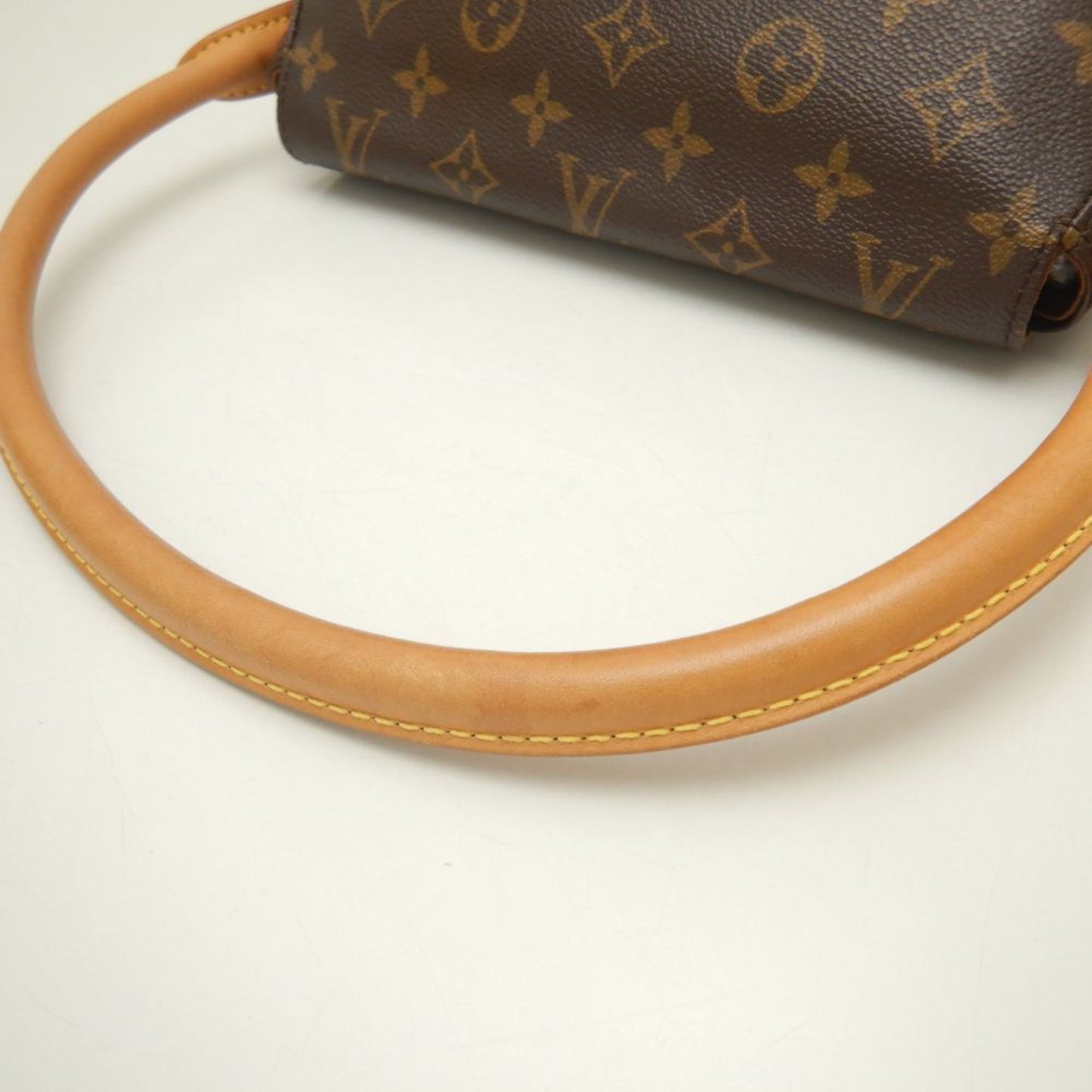 Louis Vuitton Mini looping, Brown, Canvas, shoulder