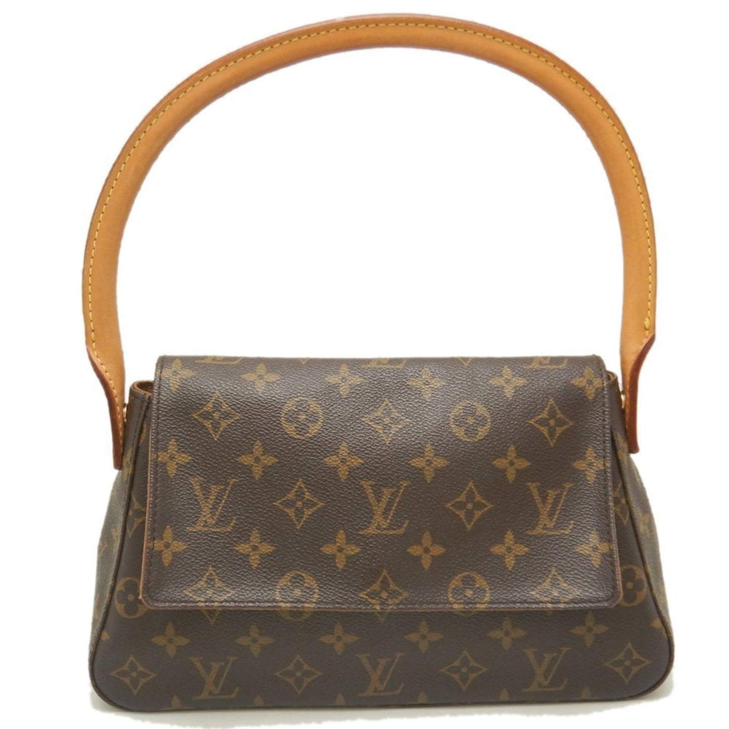 Louis Vuitton Mini looping, Brown, Canvas, shoulder