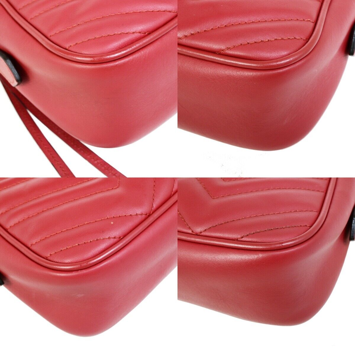 Gucci GG Marmont, Red, Leather, shoulder