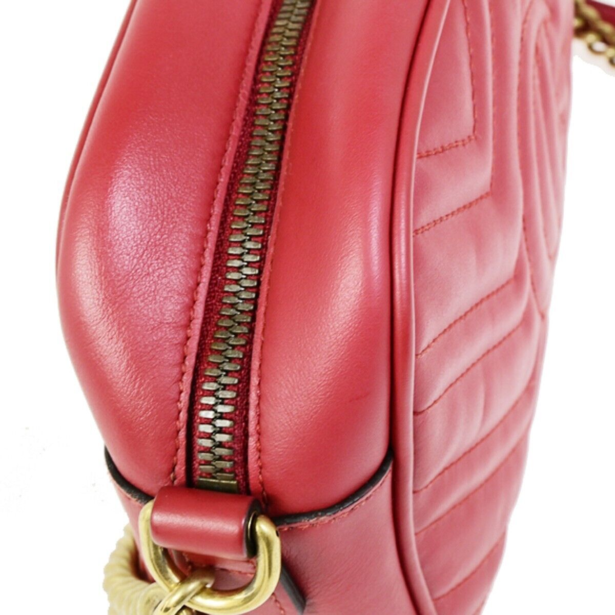 Gucci GG Marmont, Red, Leather, shoulder