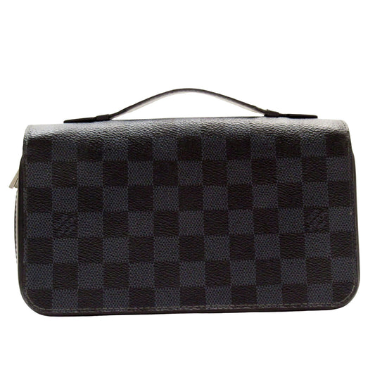 Louis Vuitton Zippy XL, Grey, Canvas, wallet