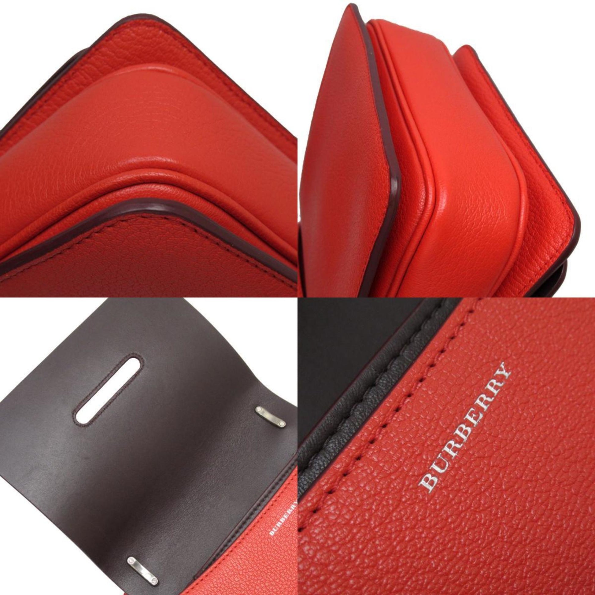 Burberry The D-ring, Red, Leather, shoulder