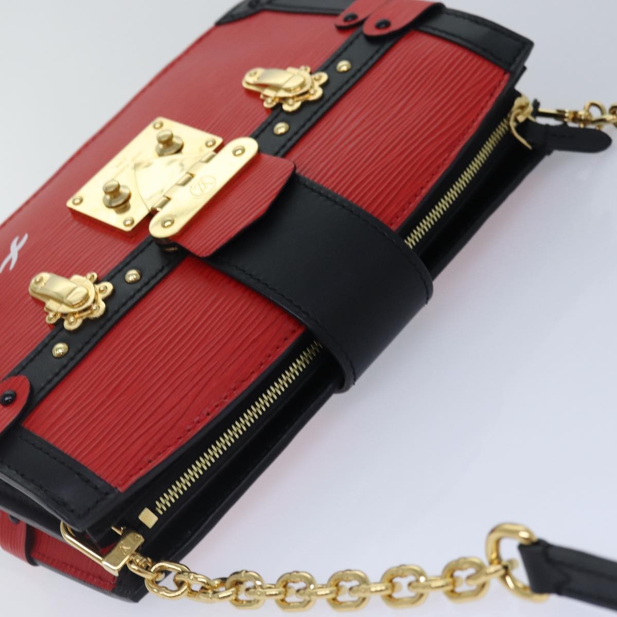 Louis Vuitton Trunk Clutch Epi Leather, Red, Leather, Shoulder Bag