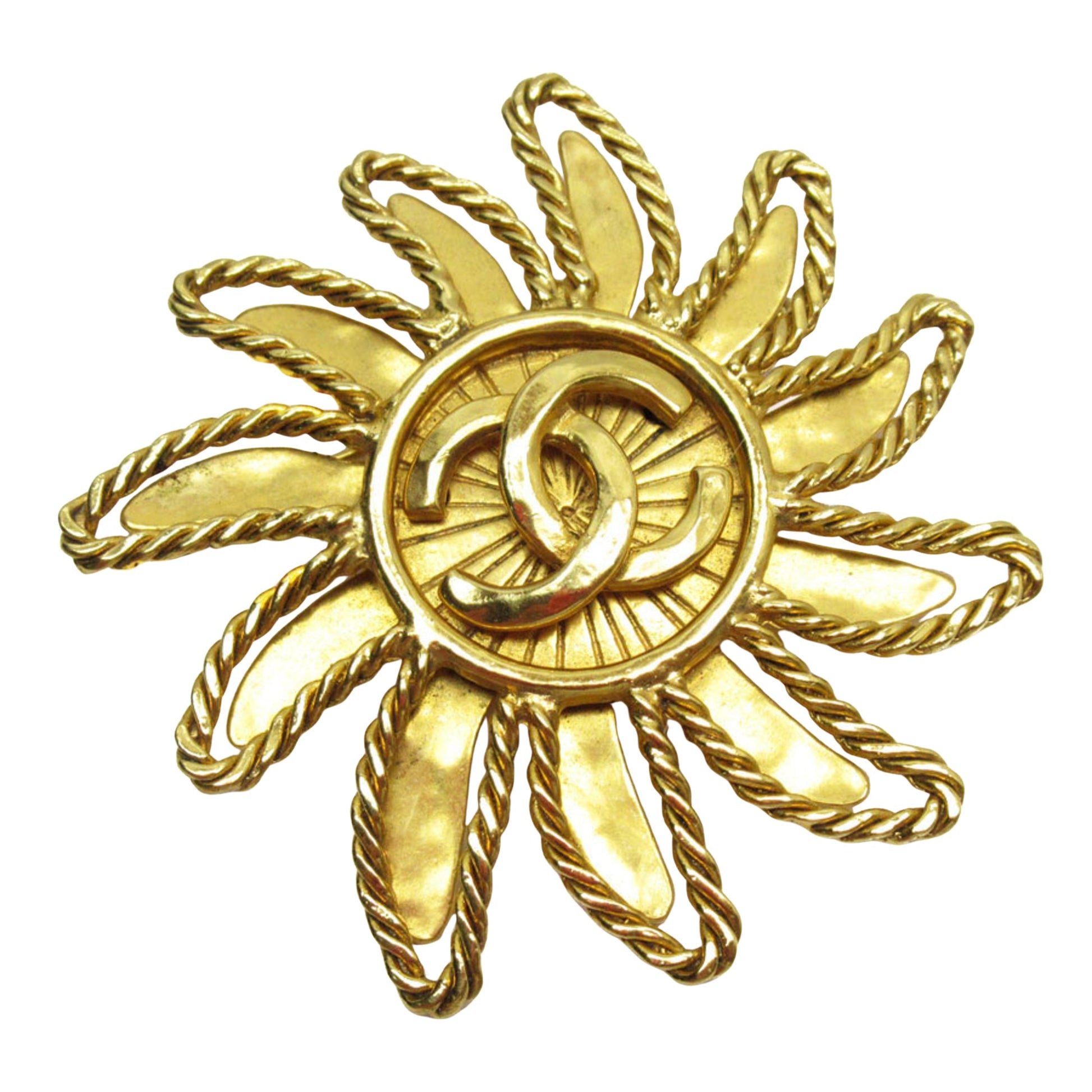 Chanel Coco Mark, Gold, Metal, brooch