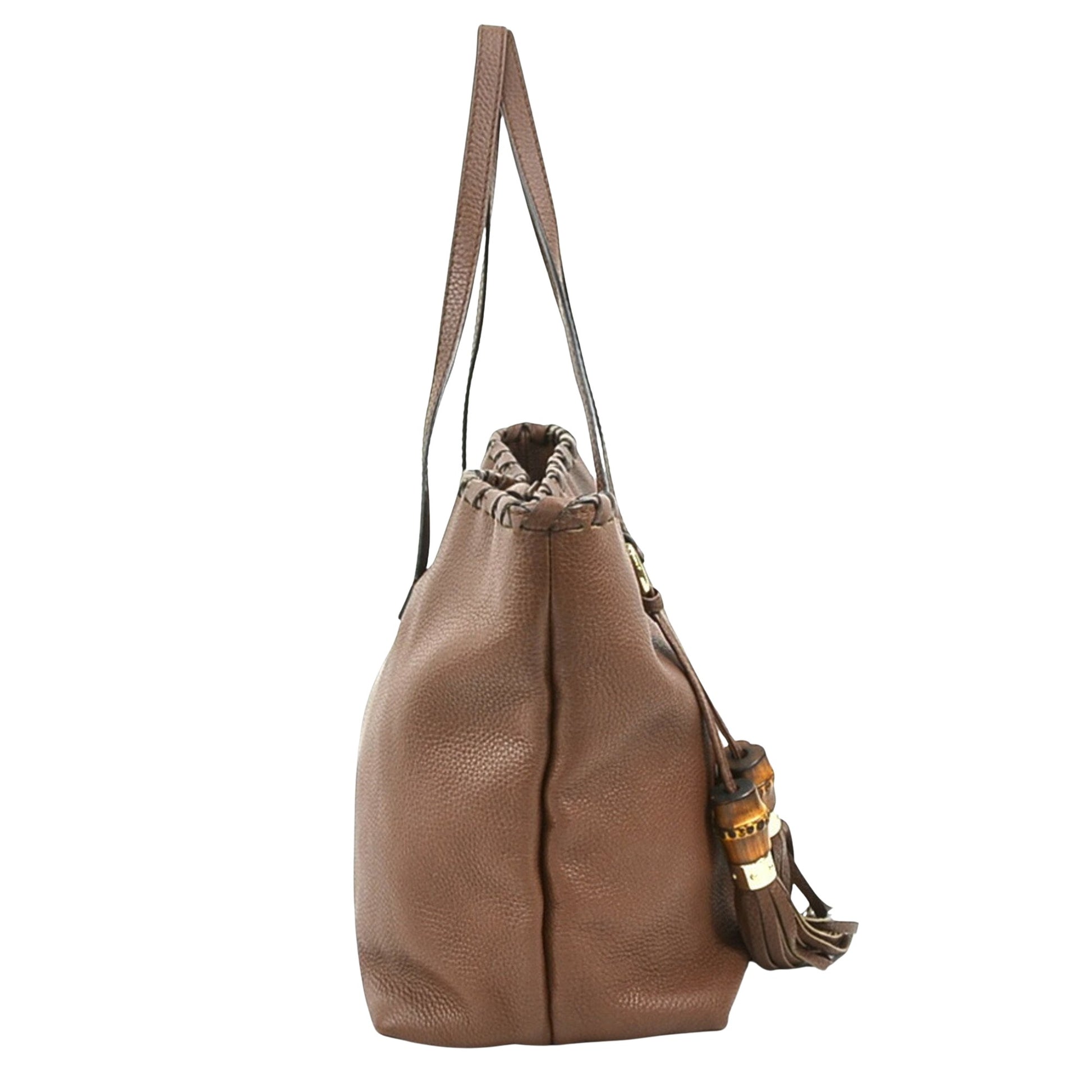 Gucci Bamboo, Brown, Leather, tote