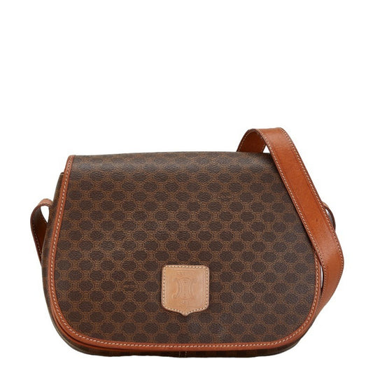 Céline Macadam, Brown, Canvas, shoulder