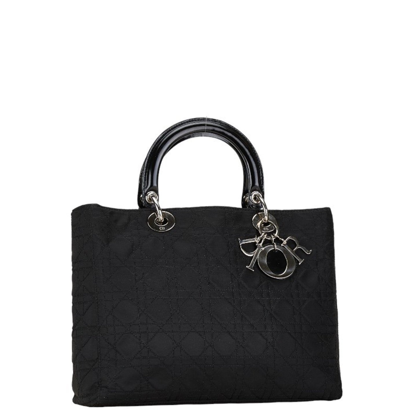 Dior Lady Dior, Black, Canvas, handbag