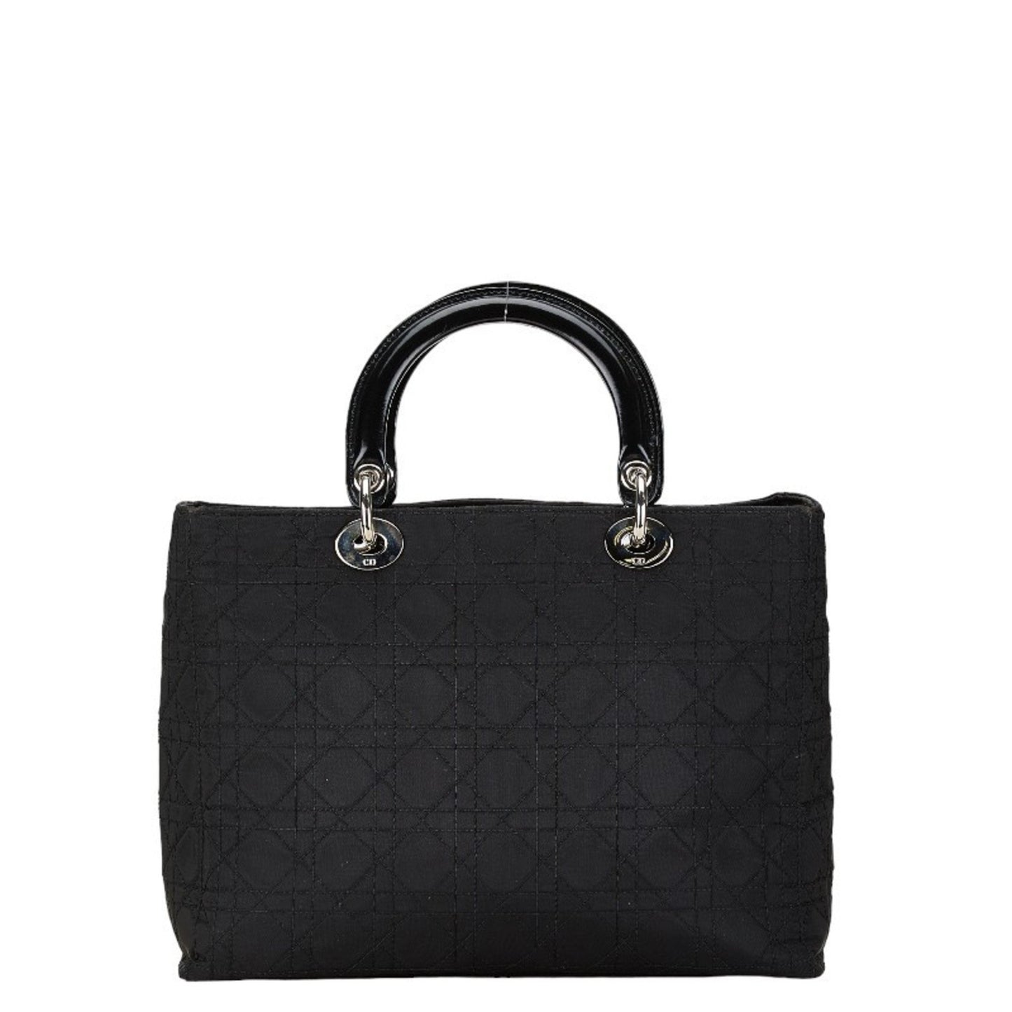 Dior Lady Dior, Black, Canvas, handbag