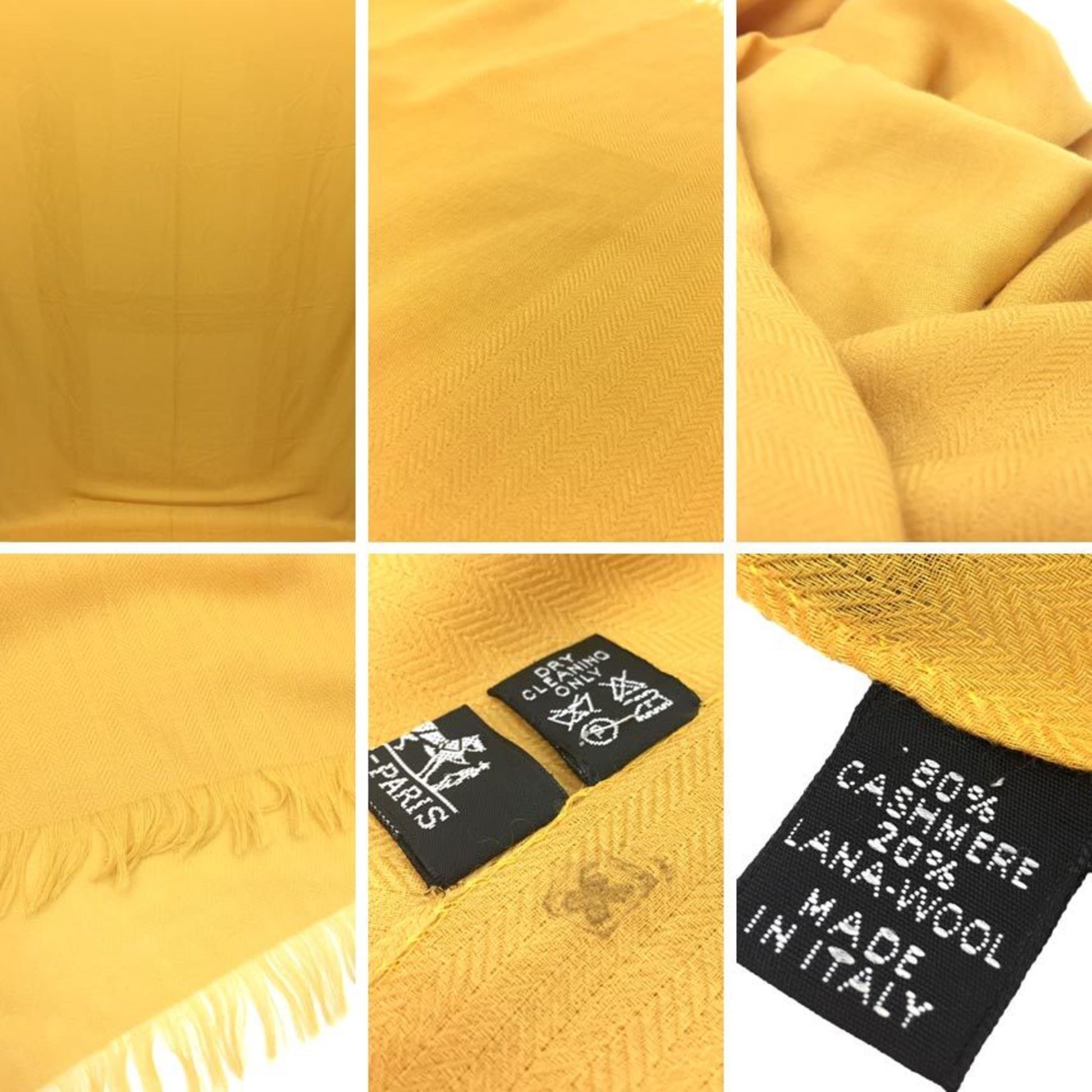 Hermès, Yellow, Cashmere, shawl