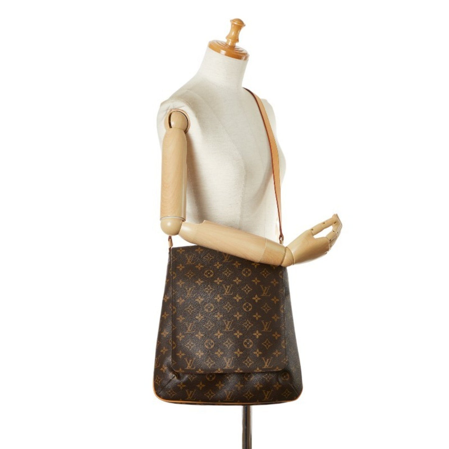 Louis Vuitton Musette Salsa, Brown, Canvas, shoulder