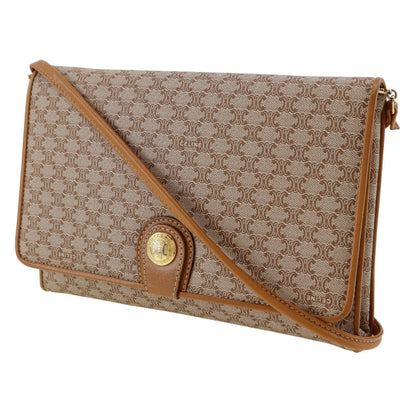 Céline Macadam, Beige, Canvas, shoulder