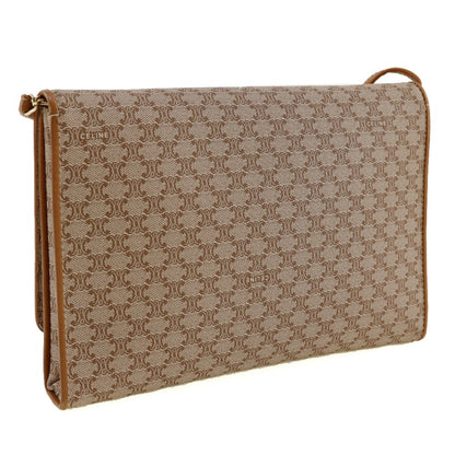 Céline Macadam, Beige, Canvas, shoulder
