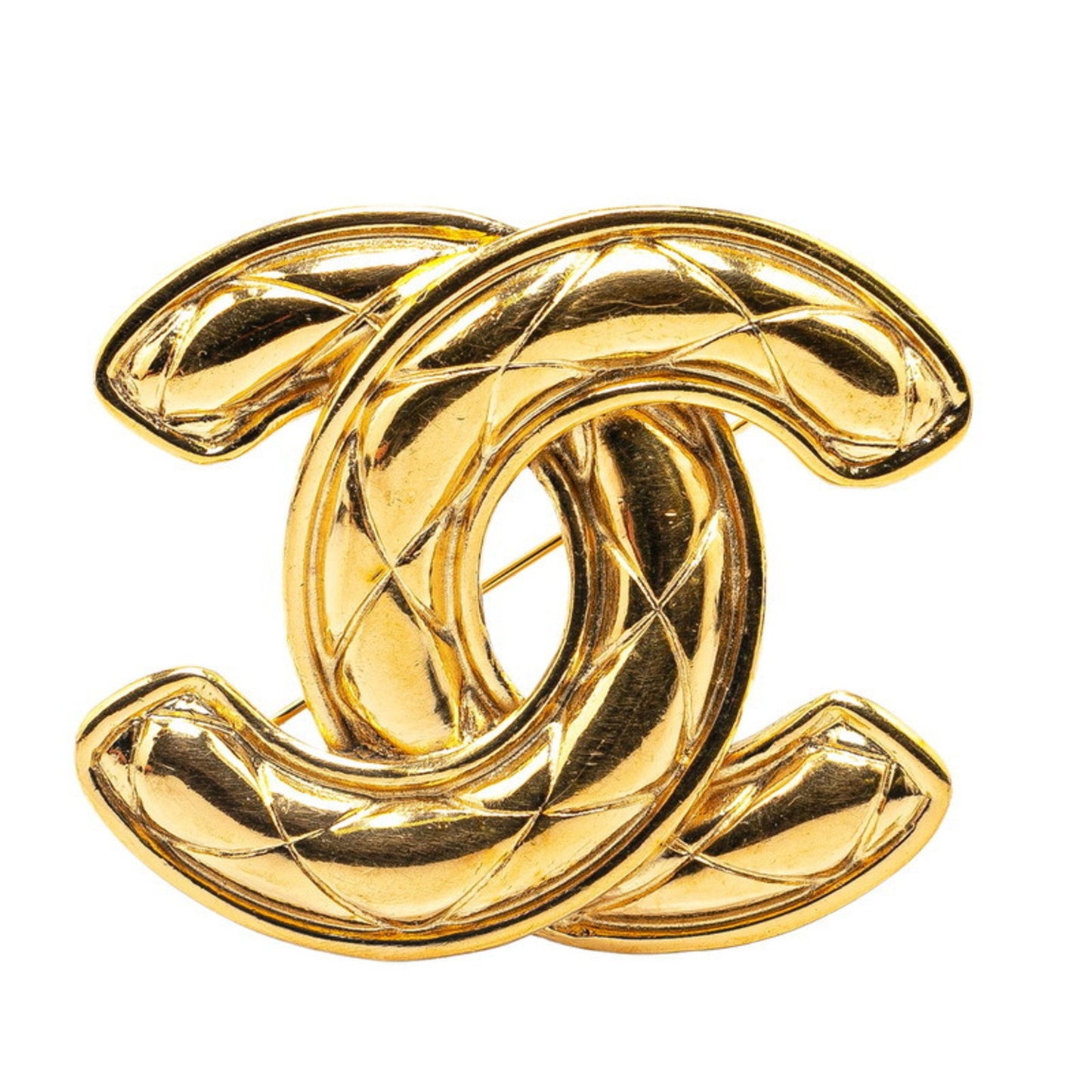 Chanel Logo CC, Gold, Gold Plated, brooch