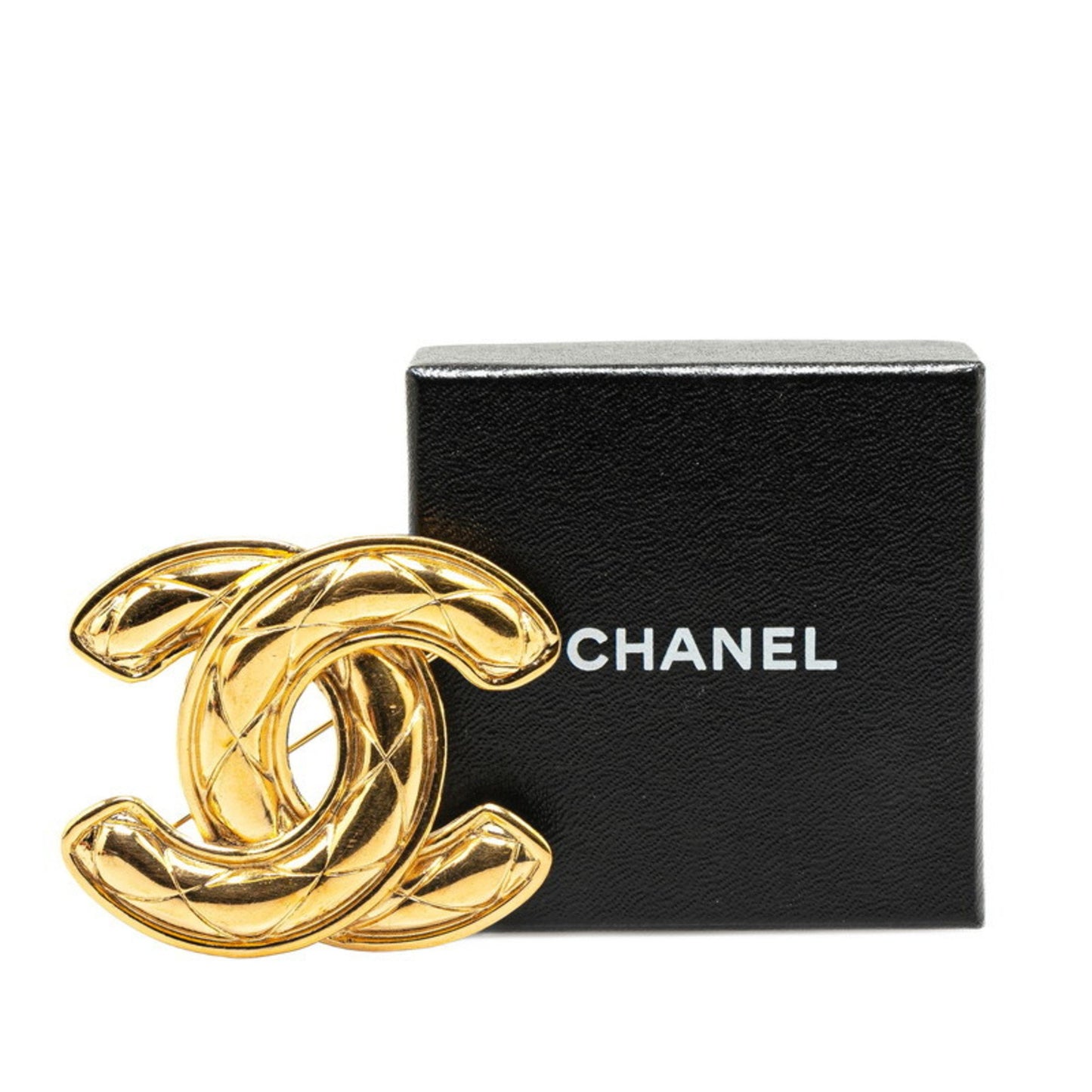 Chanel Logo CC, Gold, Gold Plated, brooch