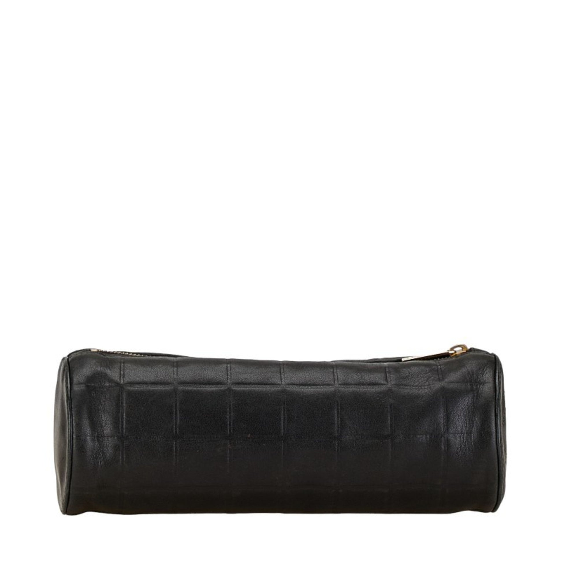 Chanel Coco Mark, Black, Leather, clutch