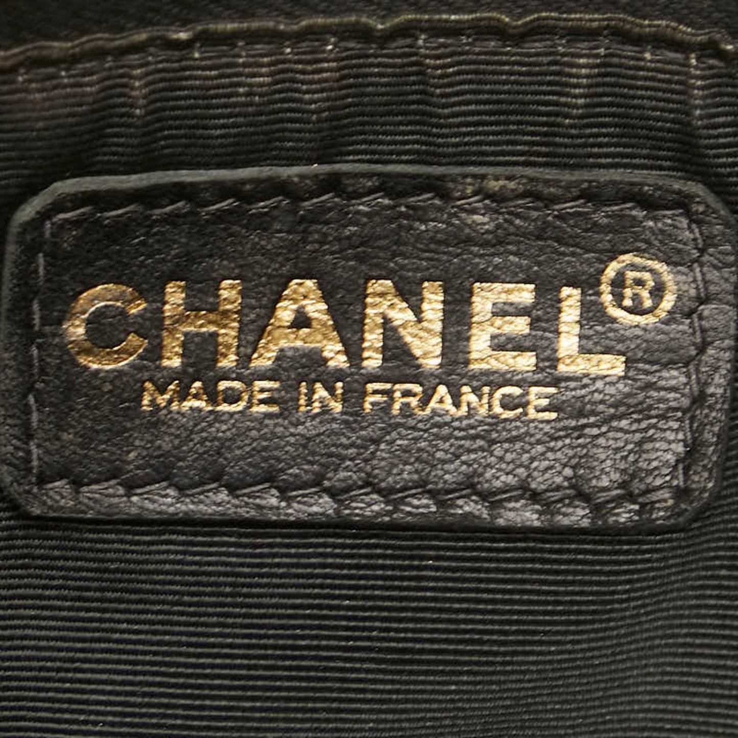 Chanel Coco Mark, Black, Leather, clutch