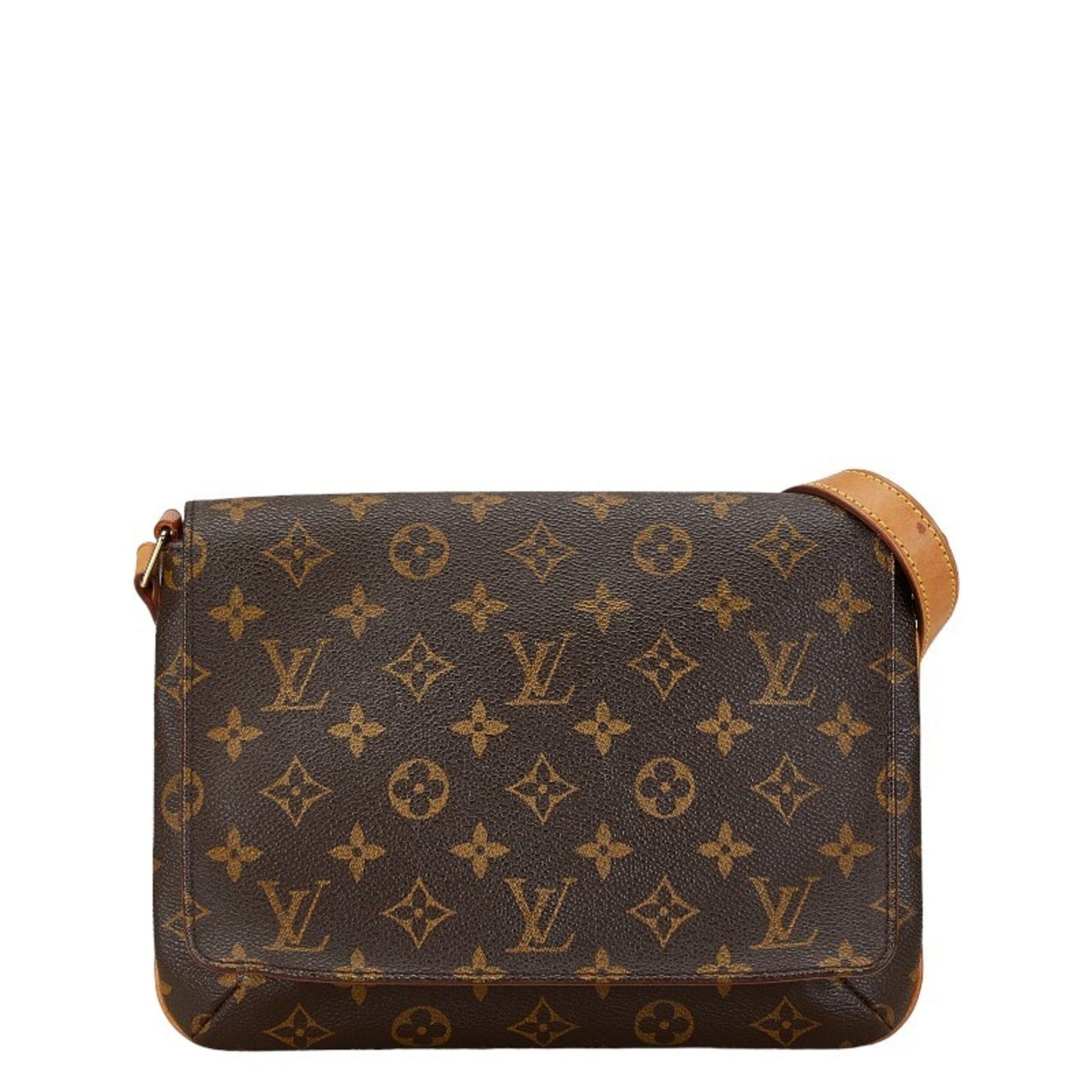 Louis Vuitton Musette Tango, Brown, Canvas, shoulder