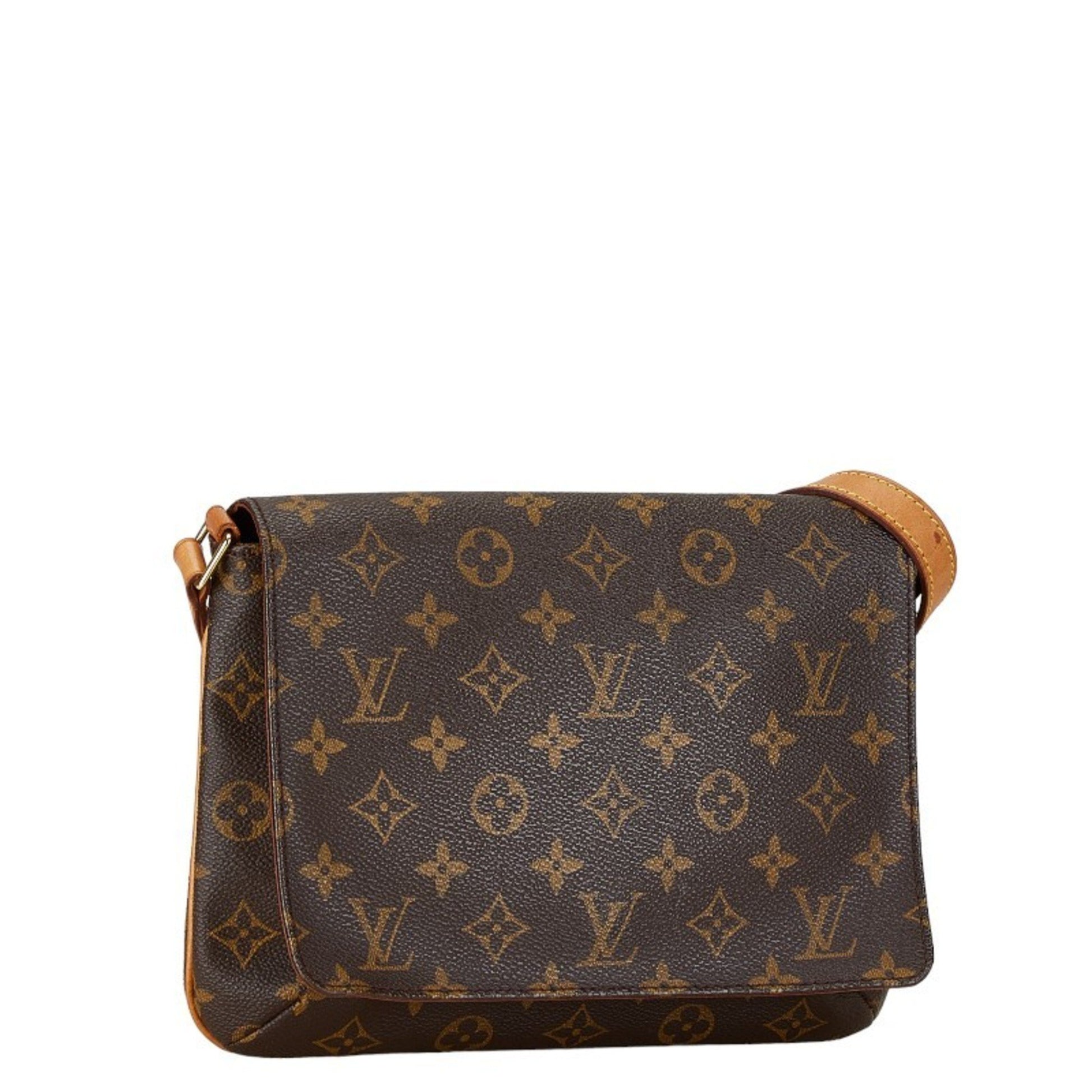 Louis Vuitton Musette Tango, Brown, Canvas, shoulder