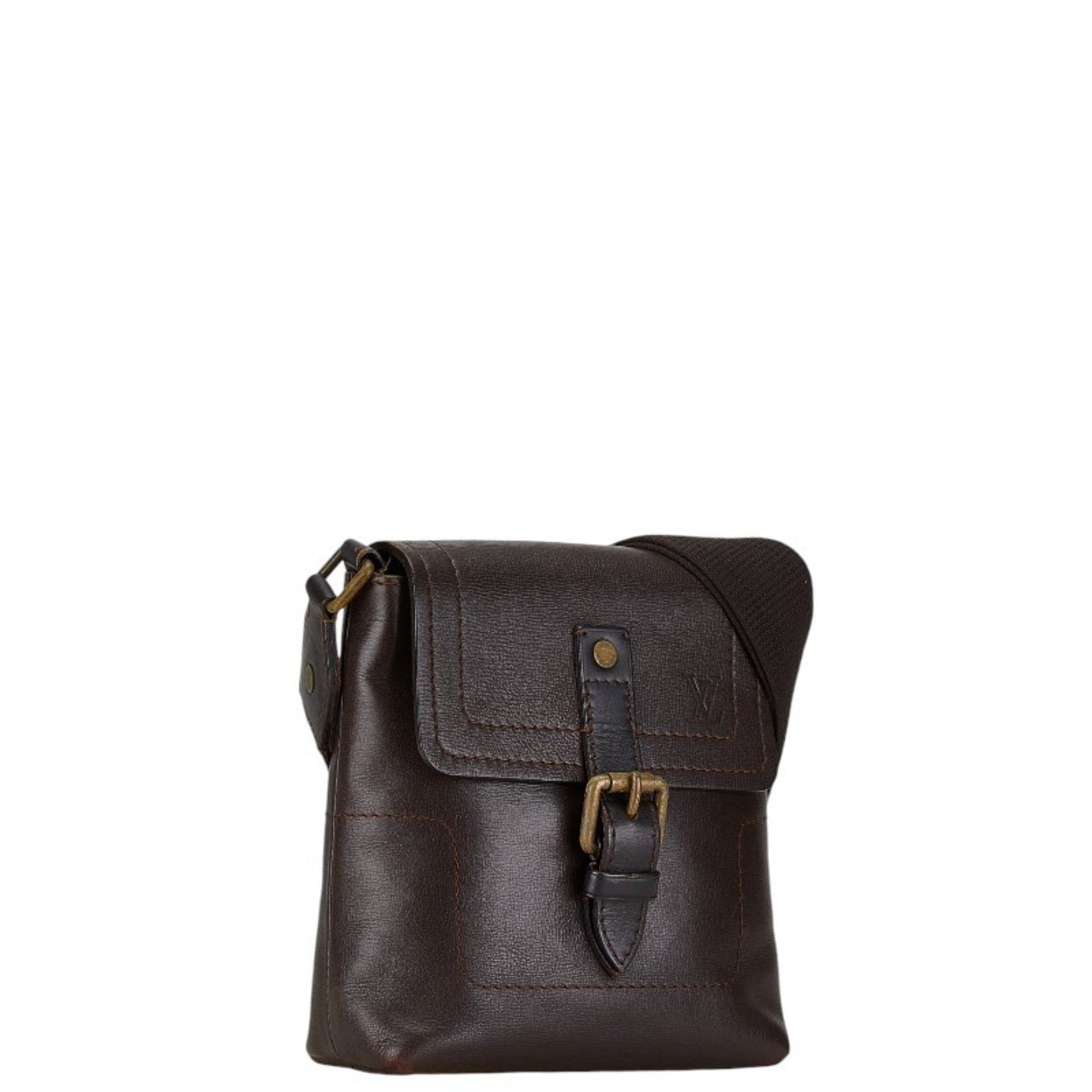 Louis Vuitton Utah, Brown, Leather, shoulder