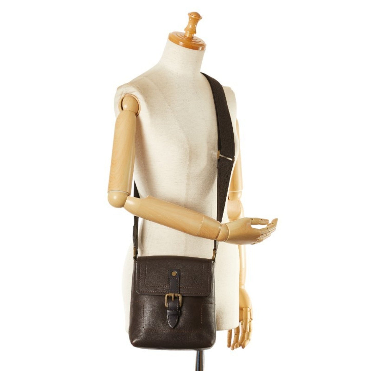 Louis Vuitton Utah, Brown, Leather, shoulder