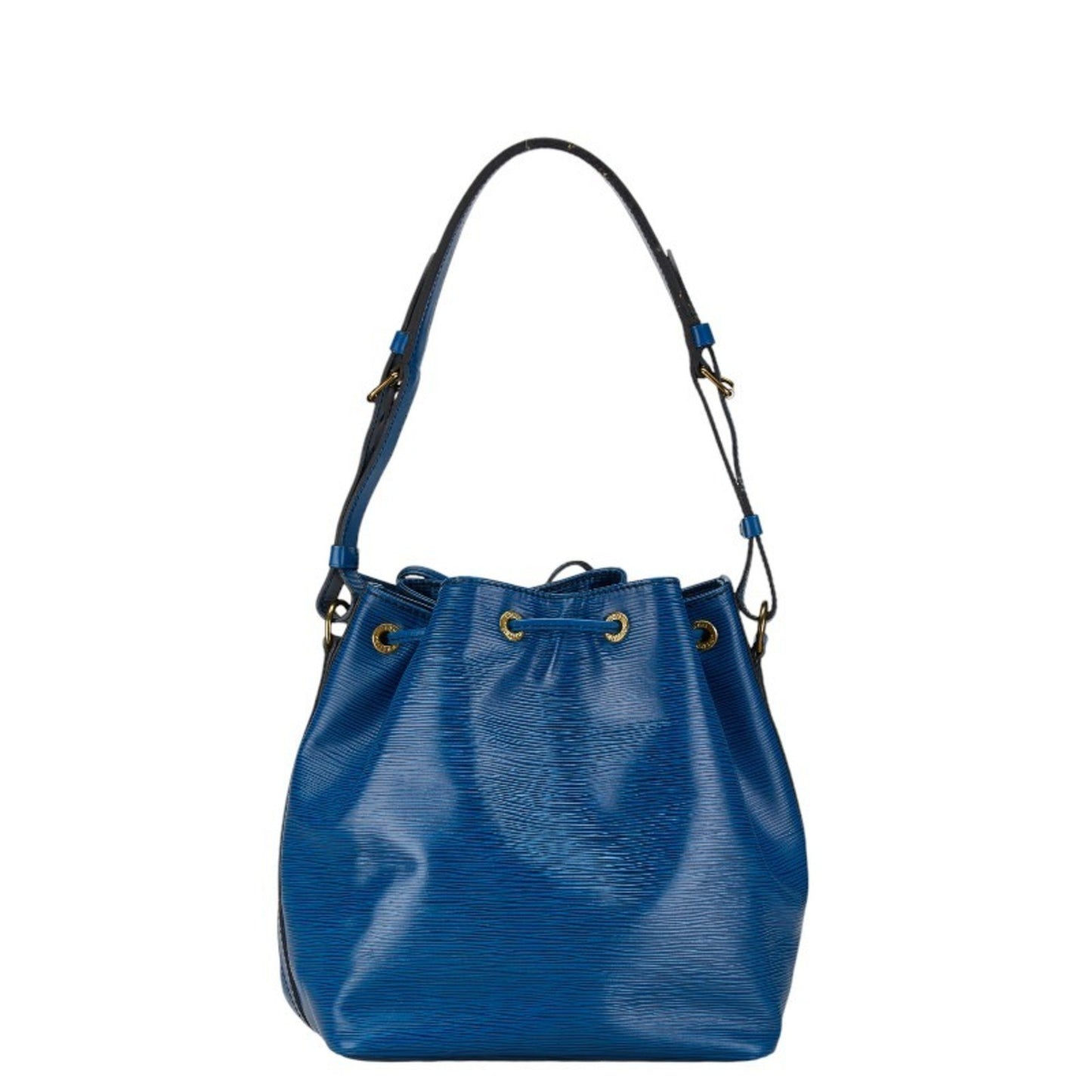 Louis Vuitton Noe, Blue, Leather, shoulder