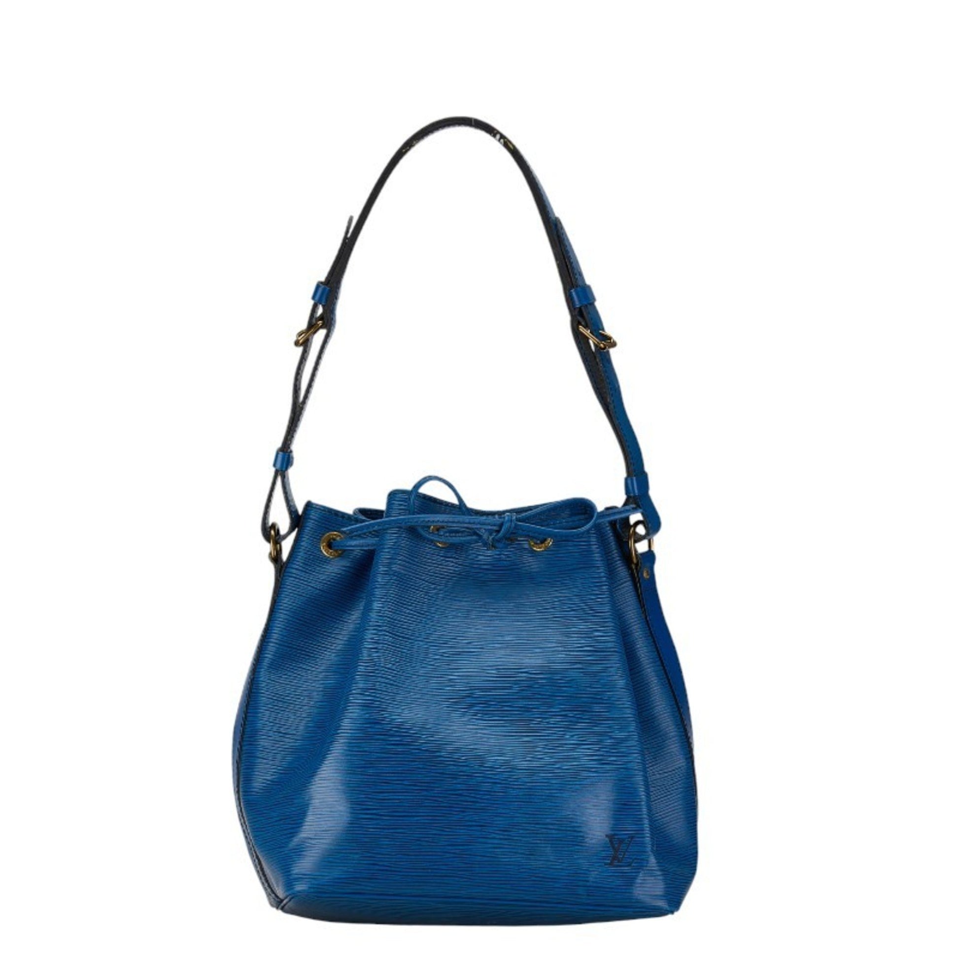 Louis Vuitton Noe, Blue, Leather, shoulder