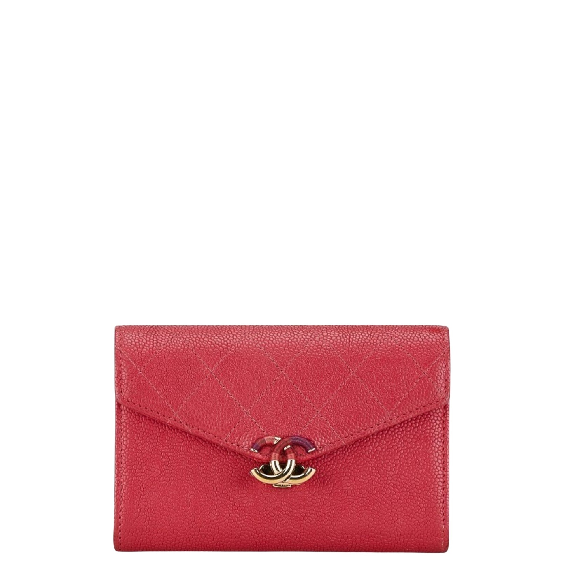 Chanel Matelassé, Pink, Leather, wallet