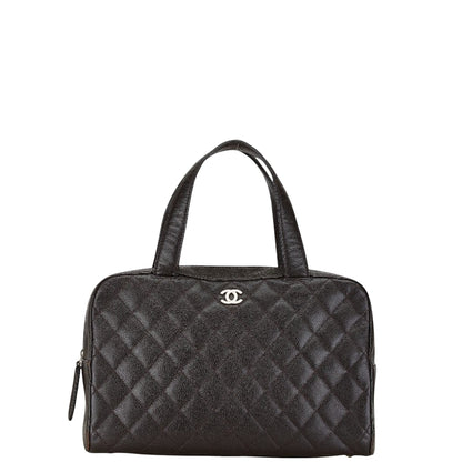 Chanel Bowling, Brown, Leather, handbag