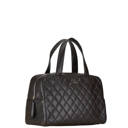 Chanel Bowling, Brown, Leather, handbag