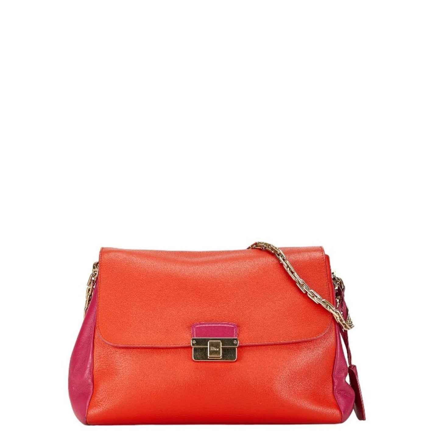 Dior, Orange, Leather, shoulder