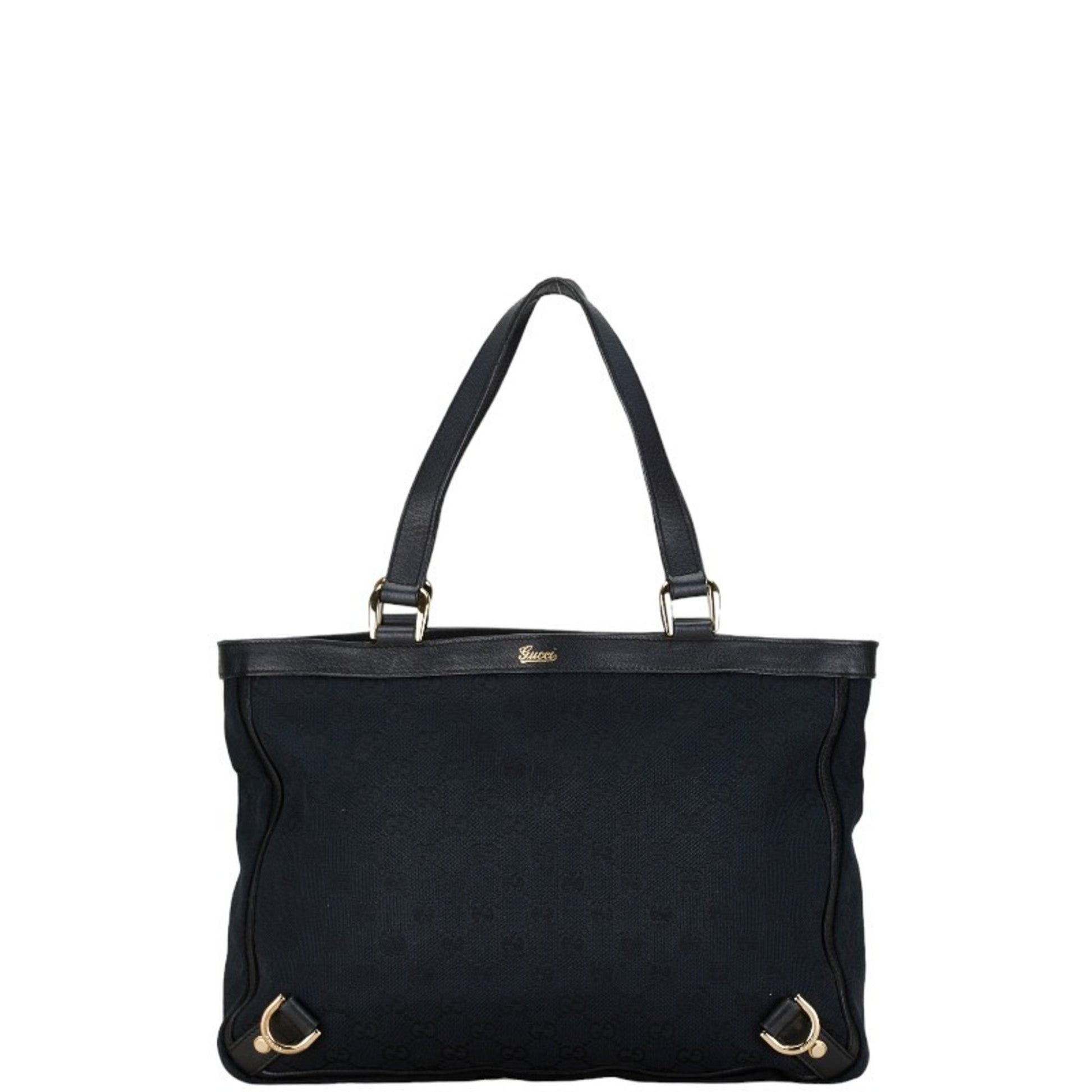 Gucci GG canvas, Black, Canvas, tote