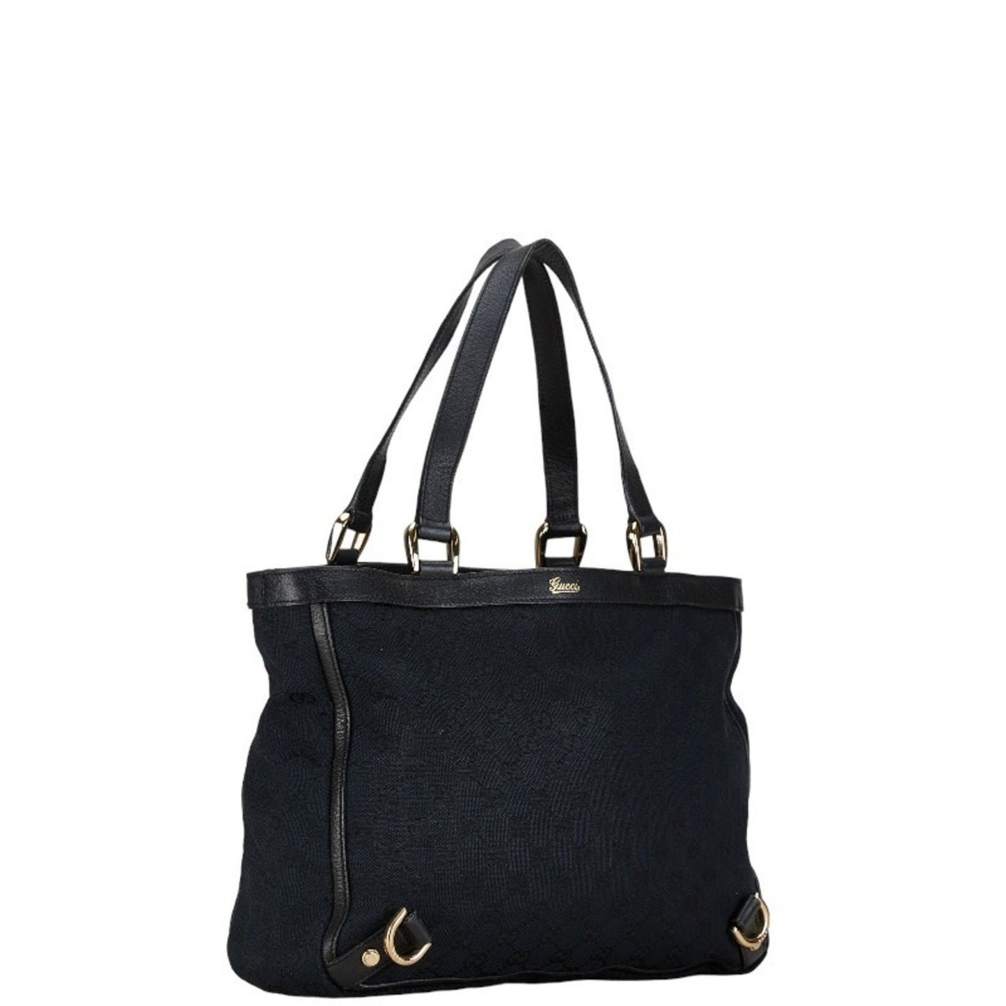 Gucci GG canvas, Black, Canvas, tote