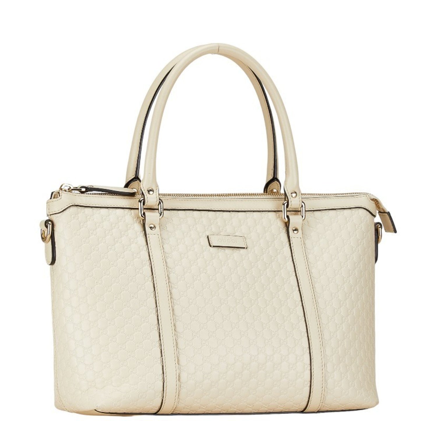 Gucci Micro guccissima, White, Leather, shoulder