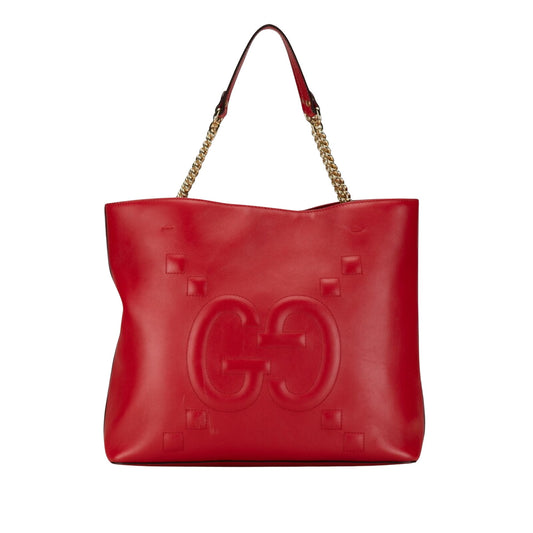 Gucci Jackie, Red, Leather, tote