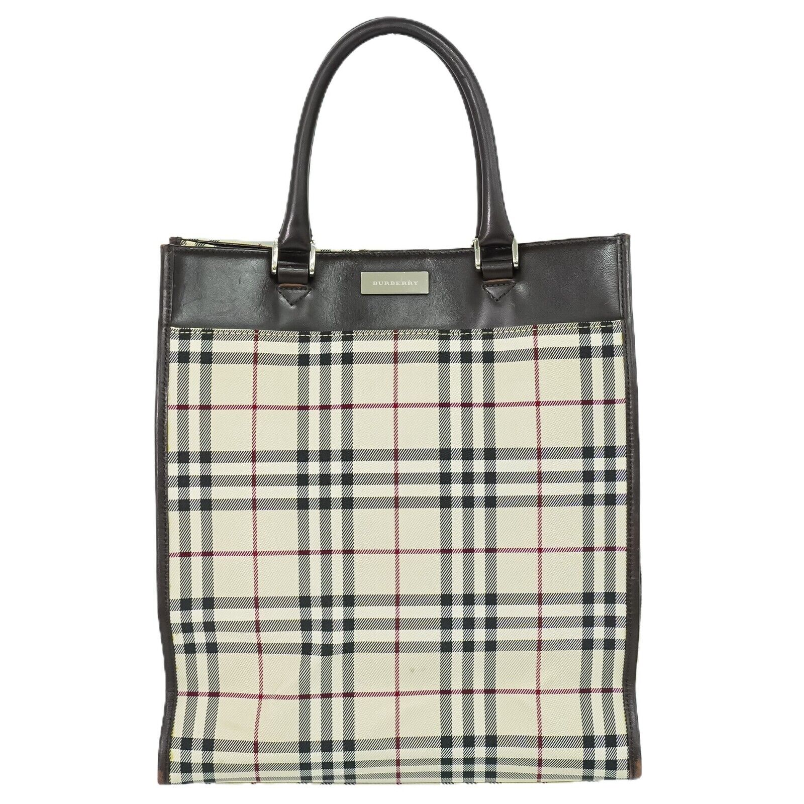 Burberry Nova Check, Beige, Canvas, tote