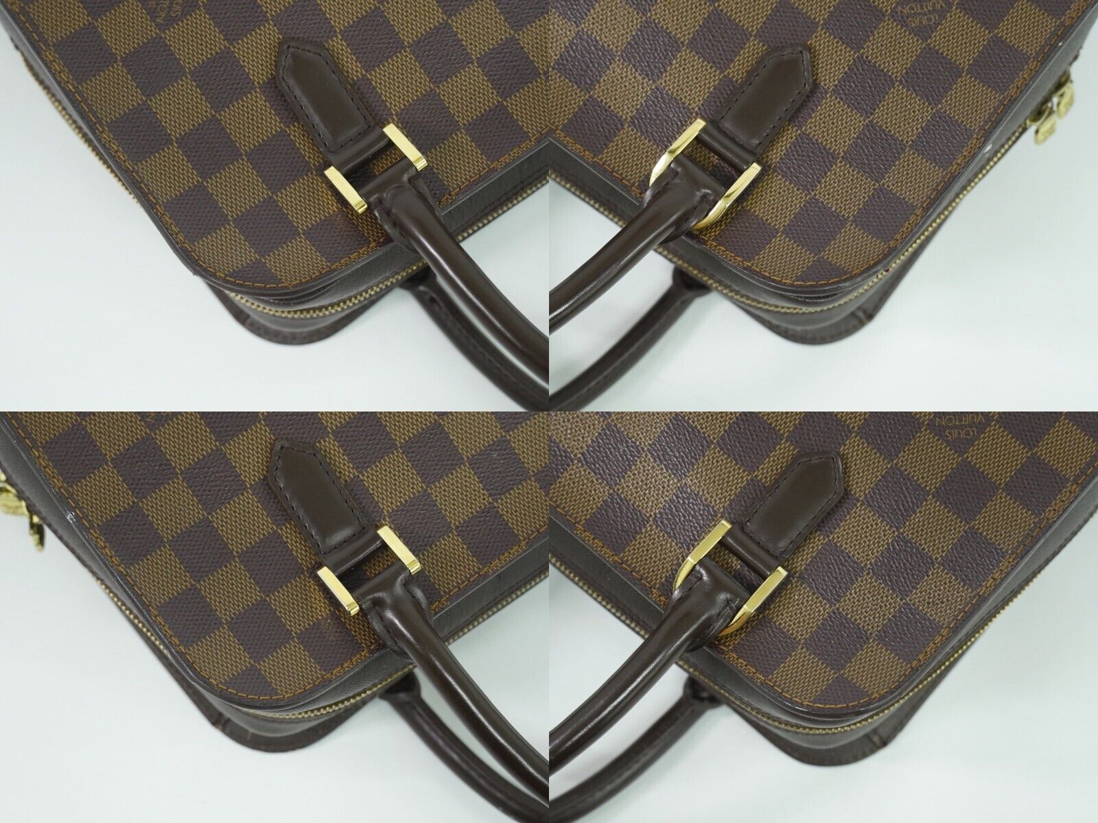 Louis Vuitton Triana, Brown, Canvas, handbag