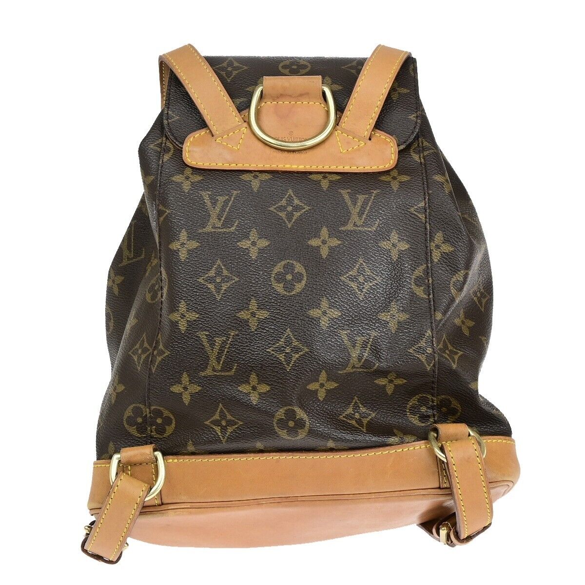 Louis Vuitton Montsouris MM, Brown, Canvas, handbag