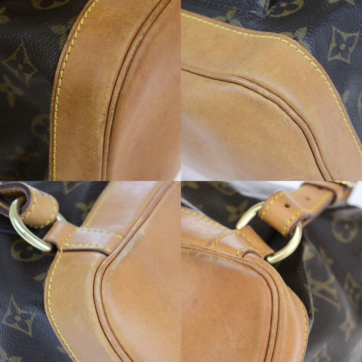 Louis Vuitton Montsouris MM, Brown, Canvas, handbag