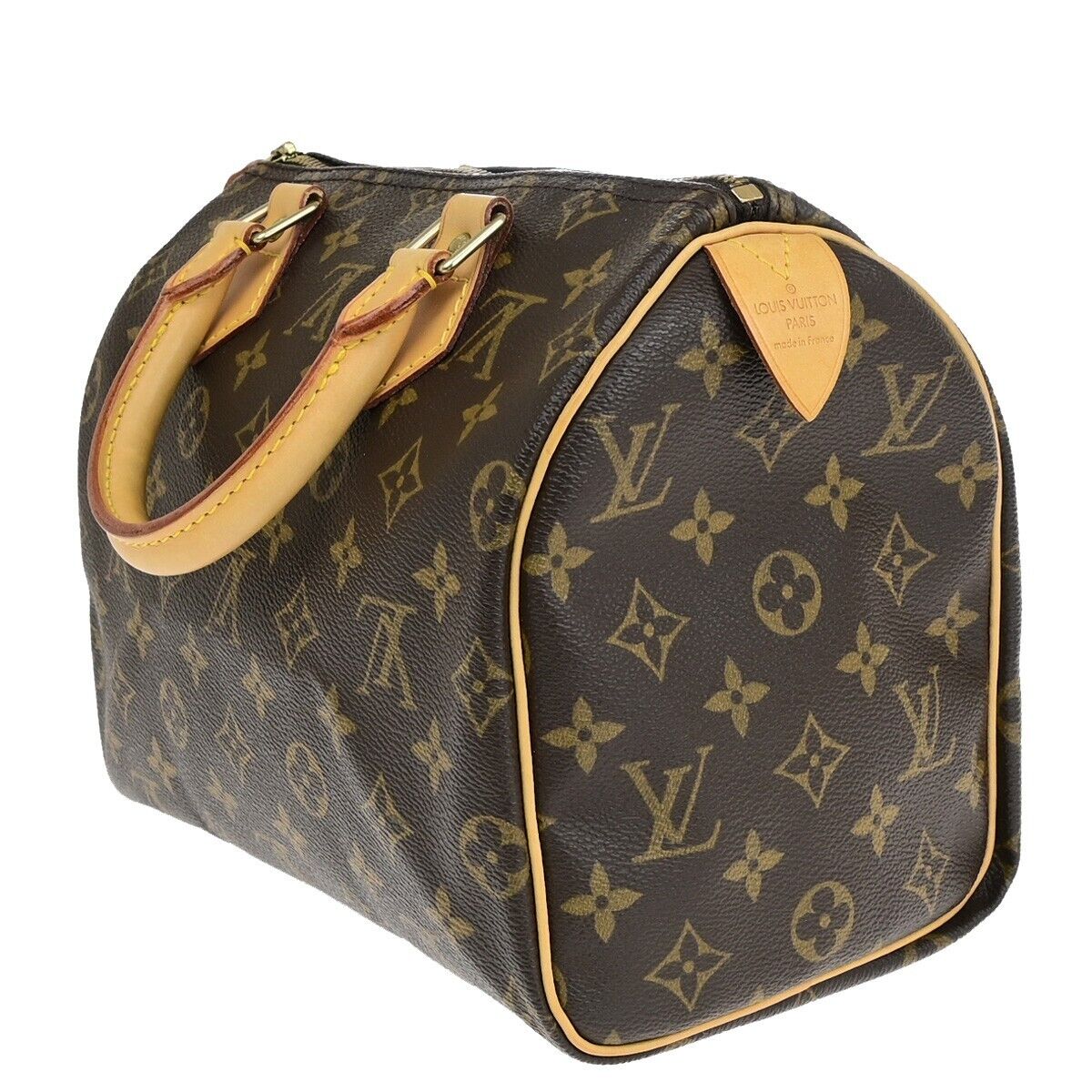 Louis Vuitton Speedy 25, Brown, Canvas, handbag