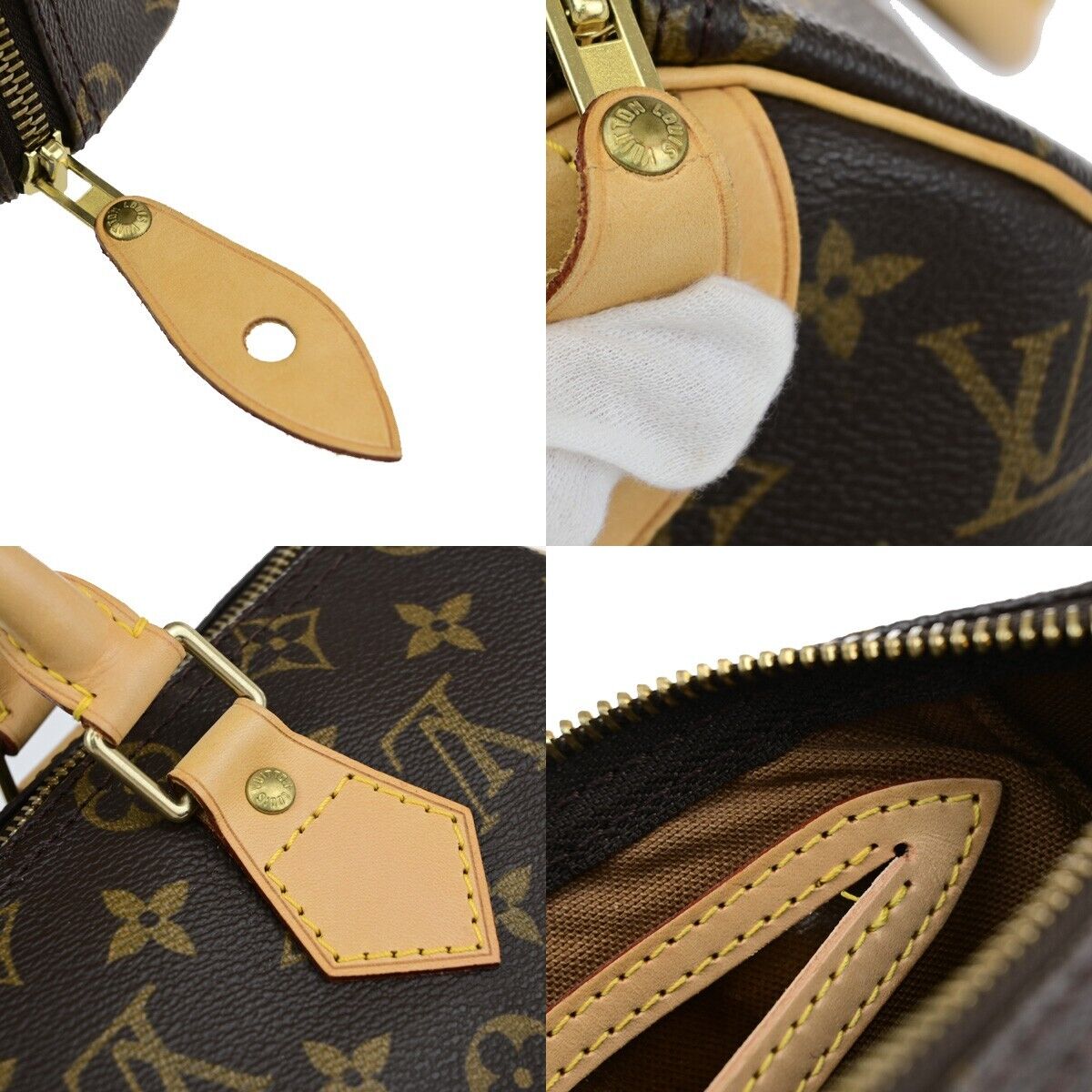 Louis Vuitton Speedy 25, Brown, Canvas, handbag