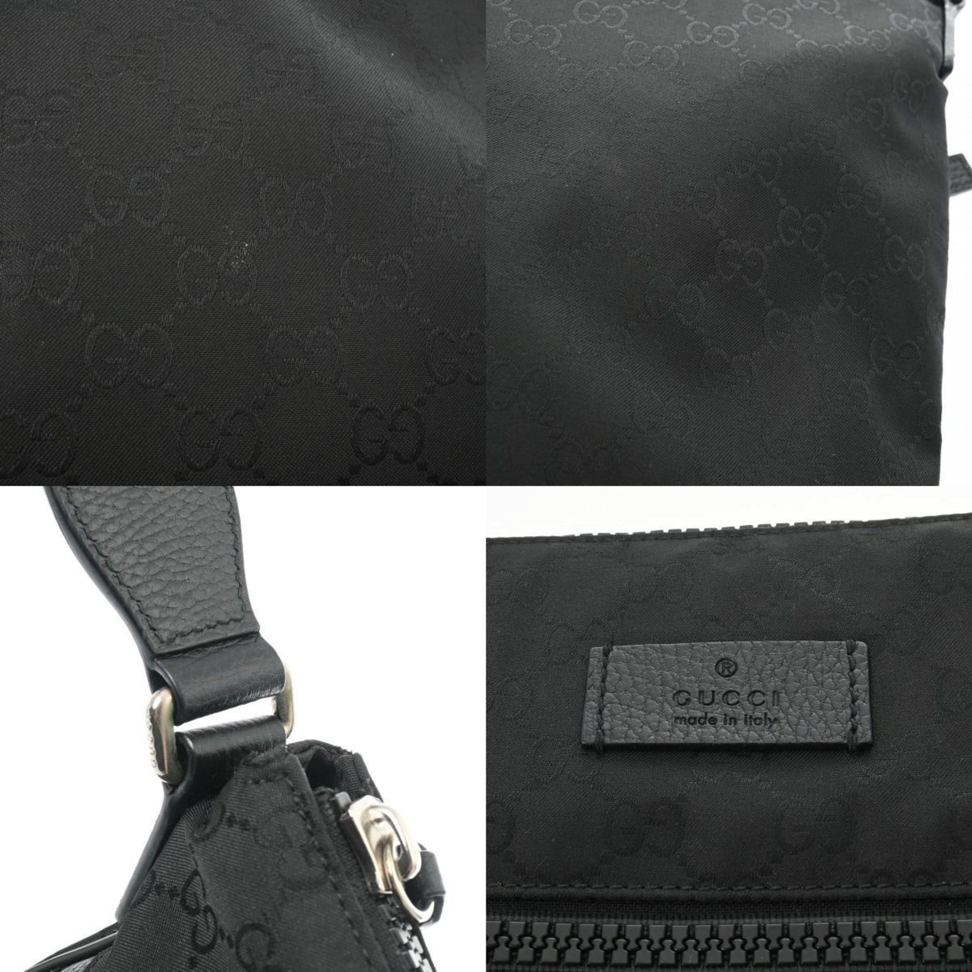 Gucci GG canvas, Black, Canvas, shoulder