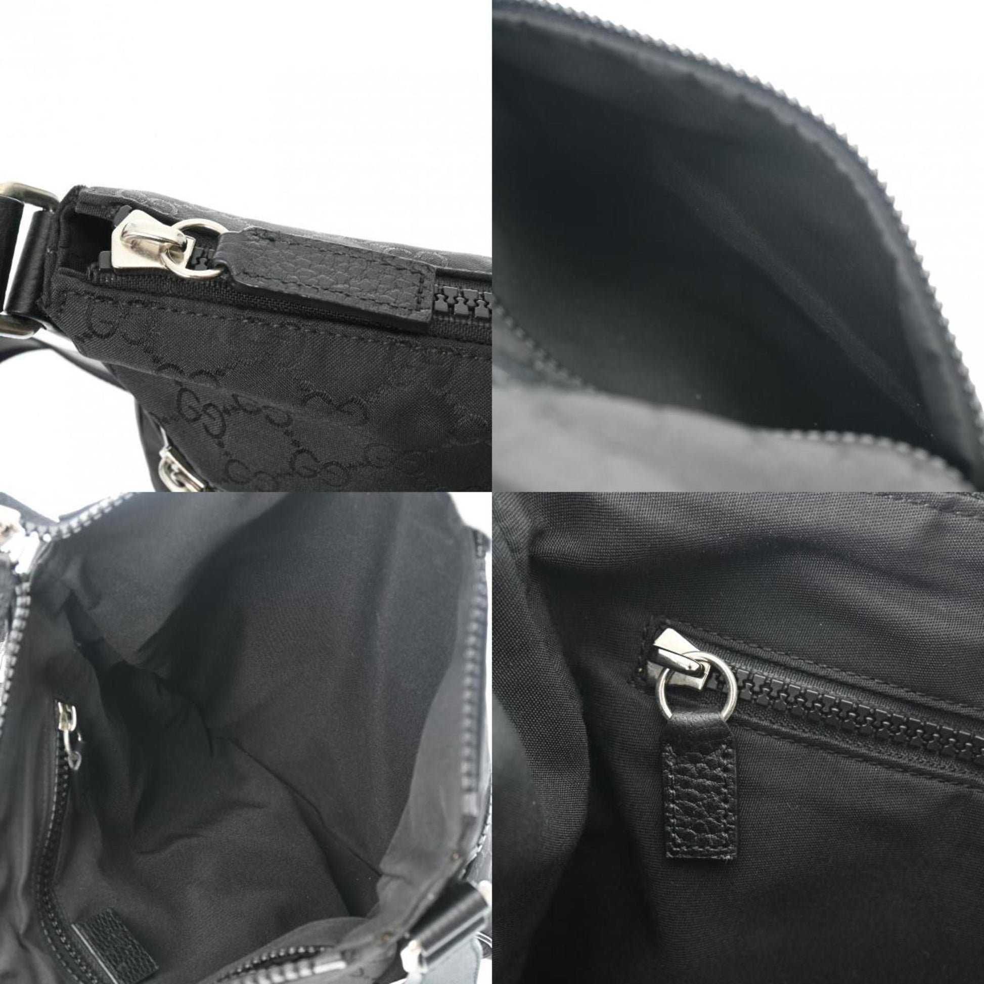 Gucci GG canvas, Black, Canvas, shoulder