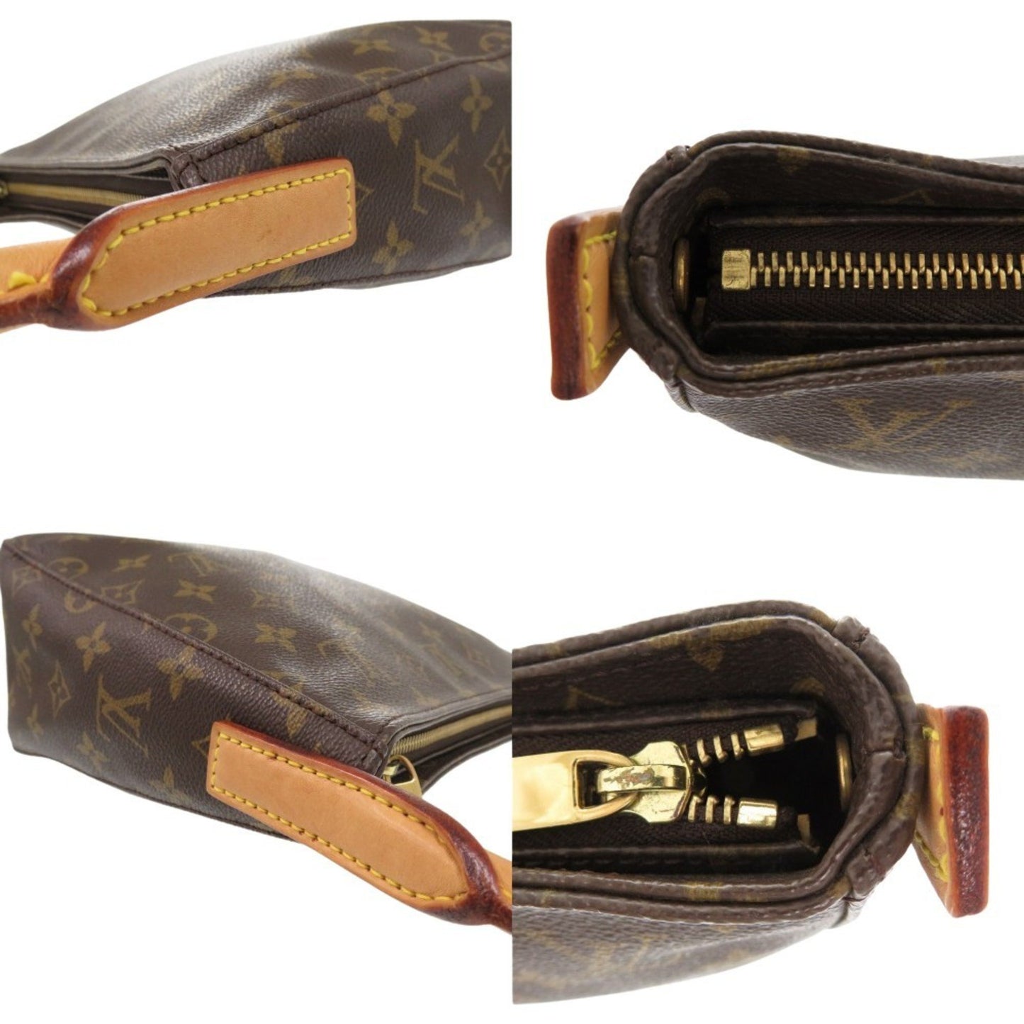 Louis Vuitton Looping MM, Brown, Canvas, shoulder