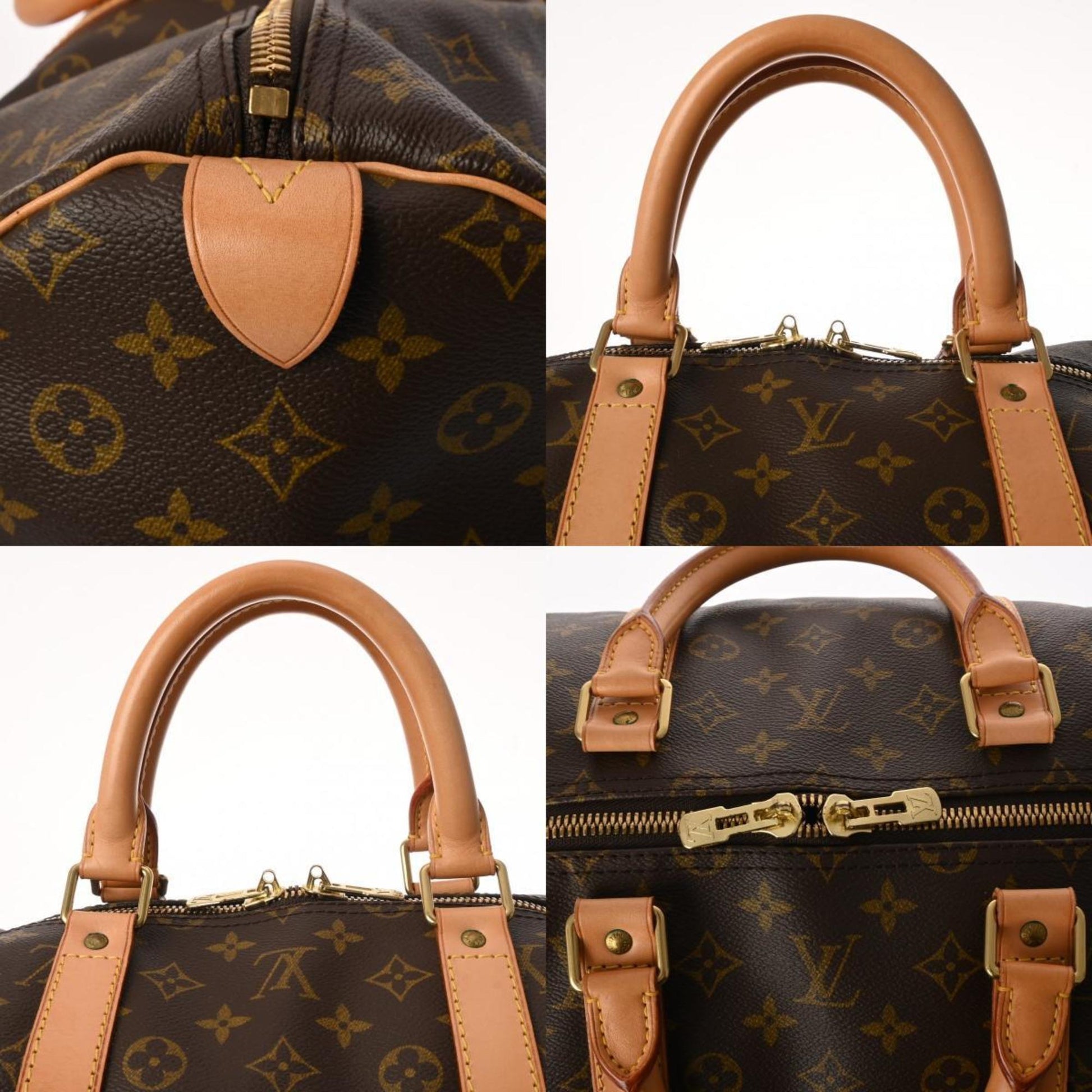 Louis Vuitton Keepall 55, Brown, Canvas, travel