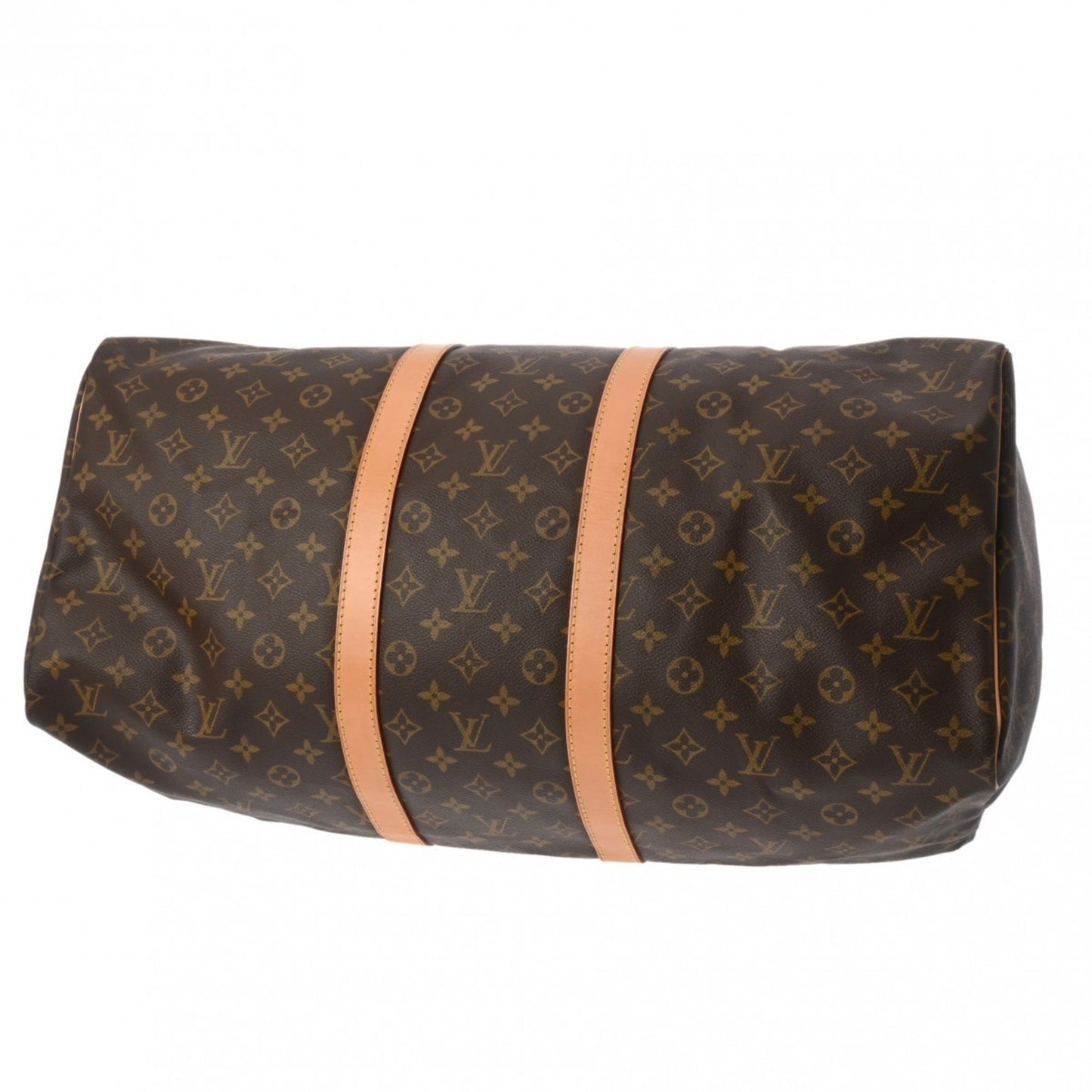 Louis Vuitton Keepall 55, Brown, Canvas, travel