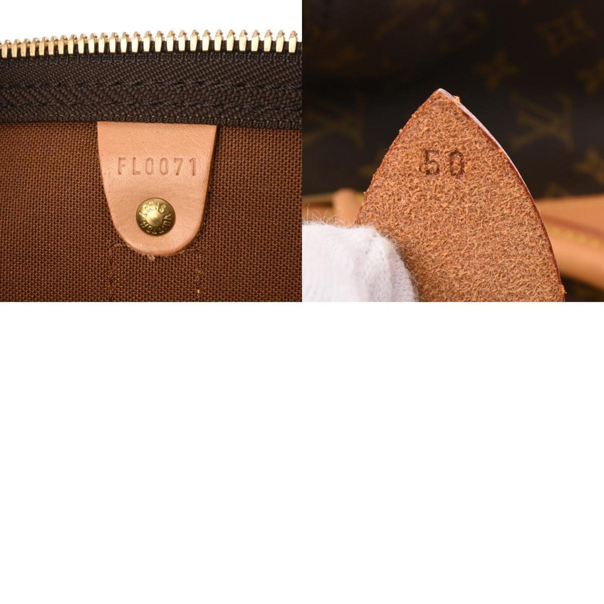 Louis Vuitton Keepall 50, Brown, Canvas, travel